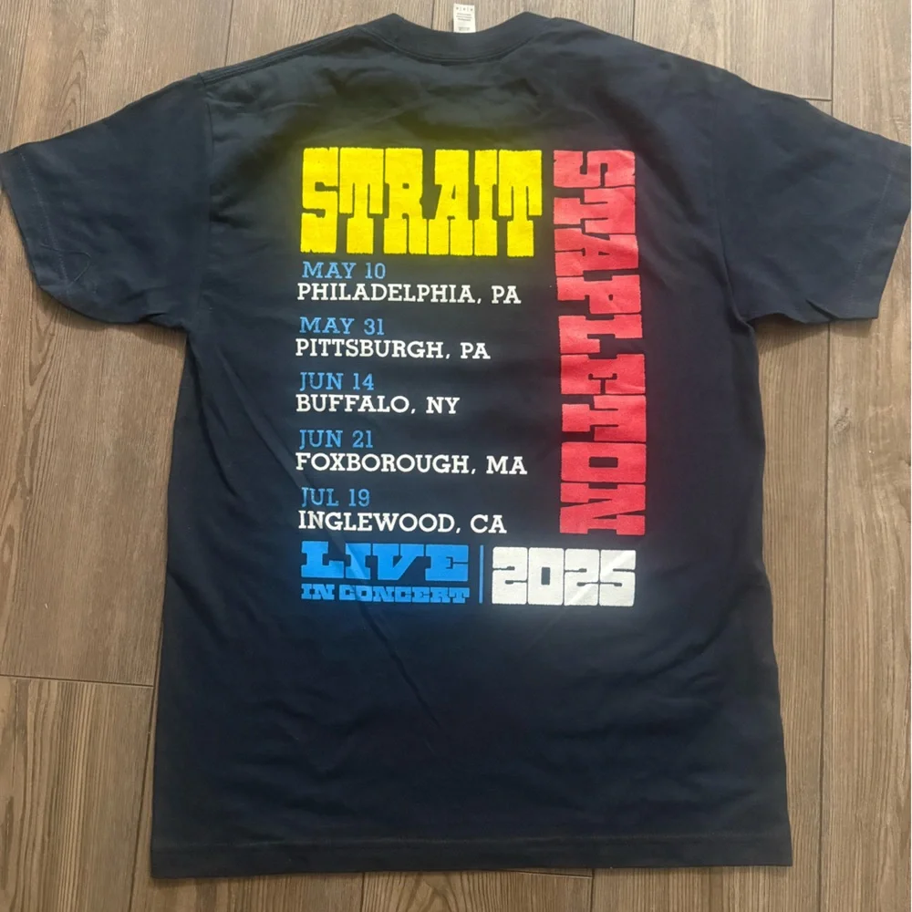 George Strait Chris Stapleton Tour 2025 Graphic Tee Country Concert M - Picture 3 of 3